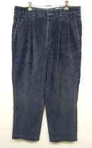 画像: EDDIE BAUER ツープリーツ 太畝コーデュロイパンツ ネイビー (USED) 「Bottoms」 入荷しました。