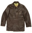 画像: 70'S GVF製 "コルビジェジャケット" 裏地ウール レザージャケット DK BROWN フランス製 (VINTAGE) 「Jacket」 入荷しました。