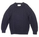 画像: INVERALLAN "1A" クルーネック ケーブル編み アランニット NAVY スコットランド製 (USED) 「Knit」 入荷しました。