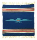 画像: オールド ウール チマヨラグ サンダーバード柄 BLUE 48cm x 49cm (VINTAGE) 「Antique Goods」 入荷しました。