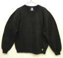 画像: 90'S RUSSELL ATHLETIC 前Vガゼット付き クルーネック スウェットシャツ ブラック USA製 (VINTAGE) 「Sweat Shirt」 入荷しました。