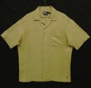 画像: 90'S RALPH LAUREN 裾ロゴ入り シルク/リネン 半袖 オープンカラーシャツ ベージュ (VINTAGE) 「S/S Shirt」 入荷しました。
