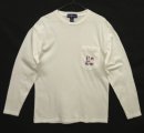 画像: 90'S RALPH LAUREN "RL-67" ポケット付き 長袖 Tシャツ ホワイト USA製 (VINTAGE) 「T-Shirt」入荷しました。