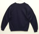 画像: 60'S UNKNOWN "COTTON100%" 脇ガゼット付き クルーネック ラグランスリーブ スウェットシャツ ダークネイビー (VINTAGE) 「Sweat Shirt」入荷しました。