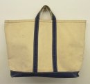 画像: 70'S LL Bean ガイドライン１本 キャンバス トートバッグ ネイビー/オフホワイト USA製 (VINTAGE) 「Bag」入荷しました。