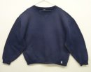 画像: 90'S RUSSELL ATHLETIC 前Vガゼット付き クルーネック スウェットシャツ フェードネイビー (VINTAGE) 「Sweat Shirt」入荷しました。