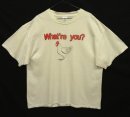 画像: WHAT'RE YOU? 半袖 Tシャツ ホワイト (VINTAGE) 「T-Shirt」入荷しました。