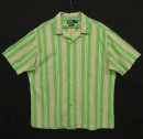 画像: 90'S RALPH LAUREN "CALDWELL" コットン 半袖 オープンカラーシャツ グリーン/ストライプ (VINTAGE) 「S/S Shirt」入荷しました。