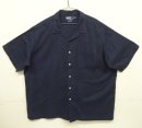 画像: 90'S RALPH LAUREN "CALDWELL" コットン 裾ロゴ 半袖 オープンカラーシャツ ダークネイビー (VINTAGE) 「S/S Shirt」入荷しました。