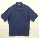 画像: 90'S RALPH LAUREN "CLAYTON" リネン/コットン 半袖 オープンカラーシャツ ネイビー (VINTAGE) 「S/S Shirt」入荷しました。