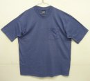 画像: 90'S HONORS コットン/ポリ シングルステッチ 耳付きポケット 半袖 Tシャツ ヘザーブルー USA製 (VINTAGE) 「T-Shirt」入荷しました。