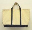 画像: 80'S LL Bean 2色タグ キャンバス トートバッグ ネイビー/オフホワイト USA製 (VINTAGE) 「Bag」入荷しました。