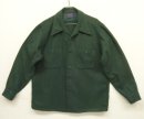 画像: 70'S PENDLETON "BOARD SHIRT" ウール オープンカラーシャツ ダークグリーン USA製 (VINTAGE) 「L/S Shirt」入荷しました。