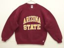 画像: 90'S RUSSELL ATHLETIC "ARIZONA STATE" 前Vガゼット付き クルーネック スウェットシャツ バーガンディ USA製 (VINTAGE) 「Sweat Shirt」入荷しました。