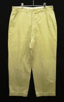 画像: 60'S アメリカ軍 US ARMY コットン100% チノパンツ SERVAL製ブラスジップ W38L33 (VINTAGE) 「Bottoms」入荷しました。