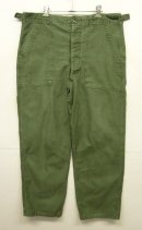 画像: 60'S アメリカ軍 US ARMY "OG107" 初期モデル コットンサテン 平ボタン ベイカーパンツ LARGE (VINTAGE) 「Bottoms」入荷しました。