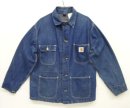 画像: 80'S CARHARTT "MICHIGAN CHORE COAT" 裏地無し デニム カバーオール インディゴ USA製 (VINTAGE) 「Jacket」入荷しました。