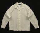 画像: 90'S RALPH LAUREN 同色ロゴ刺繍 長袖 オープンカラーシャツ ホワイト/シャドーストライプ (VINTAGE) 「L/S Shirt」入荷しました。