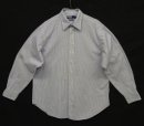 画像: 90'S RALPH LAUREN ピンオックス 長袖 レギュラーカラーシャツ ホワイト/ネイビー ストライプ (VINTAGE) 「L/S Shirt」入荷しました。