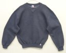 画像: 90'S RUSSELL ATHLETIC 前Vガゼット付き クルーネック スウェットシャツ インディゴ メキシコ製 (VINTAGE) 「Sweat Shirt」入荷しました。