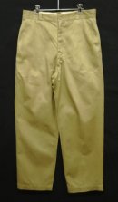 画像: 60'S アメリカ軍 US ARMY コットン100% チノパンツ RAPID製ブラスジップ W34L31 (VINTAGE) 「Bottoms」入荷しました。