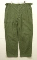 画像: 60'S アメリカ軍 US ARMY "OG107" 初期モデル コットンサテン 平ボタン ベイカーパンツ L (VINTAGE) 「Bottoms」入荷しました。