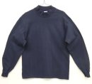 画像: 90'S COTTON DELUXE モックネック ロングスリーブ Tシャツ ネイビー (VINTAGE) 「T-Shirt」入荷しました。
