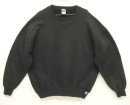 画像: 90'S RUSSELL ATHLETIC 前Vガゼット付き クルーネック スウェットシャツ ブラック USA製 (VINTAGE) 「Sweat Shirt」入荷しました。