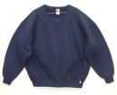 画像: 90'S RUSSELL ATHLETIC 前Vガゼット付き クルーネック スウェットシャツ ネイビー USA製 (VINTAGE) 「Sweat Shirt」入荷しました。