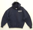 画像: アメリカ軍 US NAVY 両面リフレクタープリント プルオーバー スウェットパーカー ネイビー USA製 (VINTAGE) 「Parka」入荷しました。
