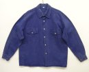 画像: 70'S ユーロワーク ヘビーウエイト コットンツイル ワークシャツ ブルー (VINTAGE) 「L/S Shirt」入荷しました。