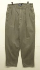 画像: 90'S RALPH LAUREN "ボックスロゴ" ツープリーツ チノパンツ カーキ USA製 (VINTAGE) 「Bottoms」入荷しました。