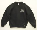 画像: 90'S RUSSELL ATHLETIC 前Vガゼット付き ロゴ刺繍 クルーネック スウェットシャツ ブラック USA製 (VINTAGE) 「Sweat Shit」入荷しました。
