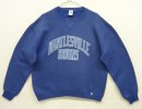 画像: 90'S RUSSELL ATHLETIC 前Vガゼット付き 染み込みプリント クルーネック スウェットシャツ フェードブルー USA製 (VINTAGE) 「Sweat Shirt」入荷しました。