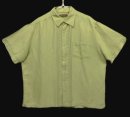 画像: CUBAVERA ラミー/レーヨン 同色刺繍入り 半袖 シャツ ライトグリーン (VINTAGE) 「S/S Shirt」入荷しました。