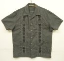 画像: GUAYABERA SHIRT オープンカラー 半袖 キューバシャツ 後染めブラック (VINTAGE) 「S/S Shirt」入荷しました。