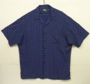 画像: 90'S RALPH LAUREN "CLAYTON" レーヨン 半袖 オープンカラーシャツ ネイビー/ホワイト小紋柄 (VINTAGE) 「S/S Shirt」入荷しました。
