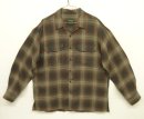 画像: 90'S J.CREW 旧タグ レーヨン 長袖 オープンカラーシャツ オンブレチェック (VINTAGE) 「L/S Shirt」入荷しました。