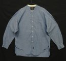 画像: 90'S RRL 初期 三ツ星タグ シャンブレー マチ付き バンドカラーシャツ ブルー (VINTAGE) 「L/S Shirt」入荷しました。