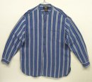 画像: 90'S RRL 初期 三ツ星タグ コットン/リネン マチ付き バンドカラーシャツ インディゴストライプ (VINTAGE) 「L/S Shirt」入荷しました。