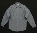 画像: 60'S SEARS コットン100% 猫目ボタン シャンブレー 長袖 ワークシャツ ブルー USA製 (DEADSTOCK) 「L/S Shirt」入荷しました。