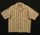 画像: 70'S SEARS コットン/ポリ 半袖 オープンカラーシャツ チェック柄 (VINTAGE) 「S/S Shirt」入荷しました。