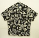 画像: 90'S RALPH LAUREN "CLASSIC FIT" ビスコース 半袖 オープンカラーシャツ ブラックベース/ホワイト柄 (VINTAGE) 「S/S Shirt」入荷しました。