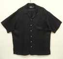 画像: 90'S RALPH LAUREN シルク/リネン 裾ロゴ 半袖 オープンカラーシャツ ブラック (VINTAGE) 「S/S Shirt」入荷しました。