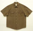画像: 00'S LL Bean コットン 半袖 ワークシャツ ブラウン (VINTAGE) 「S/S Shirt」入荷しました。