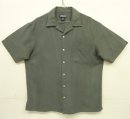 画像: 90'S LANDS' END シルク/リネン 半袖 オープンカラーシャツ ダークグレー (VINTAGE) 「S/S Shirt」入荷しました。