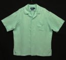 画像: 90'S RALPH LAUREN "CALDWELL" シルク/リネン 裾ロゴ 半袖 オープンカラーシャツ ミントグリーン (VINTAGE) 「S/S Shirt」入荷しました。