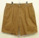 画像: 90'S RALPH LAUREN "ボックスロゴ" ツープリーツ チノショーツ ブラウン USA製 (VINTAGE) 「Shorts」入荷しました。