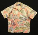 画像: 90'S RALPH LAUREN コットン 半袖 オープンカラーシャツ ピンク/ポストカード柄 (VINTAGE) 「S/S Shirt」入荷しました。