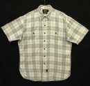 画像: 90'S RRL 三ツ星タグ チンスト＆マチ付き 猫目ボタン 半袖 ワークシャツ チェック柄 (VINTAGE) 「S/S Shirt」入荷しました。